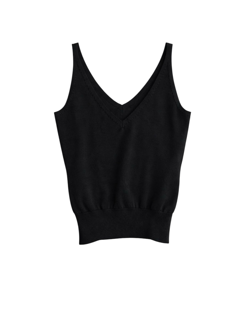 Vintage J.Crew Black V-Neck Knit Tank Top Sleeveless Sweater